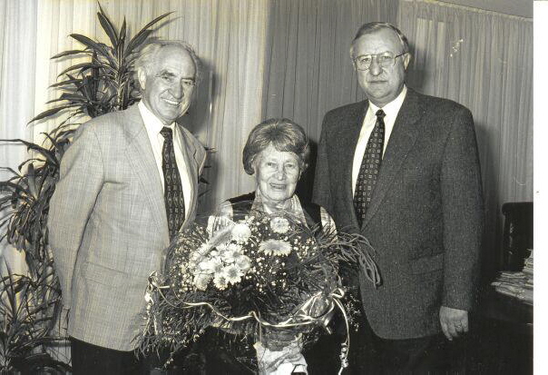 Ehrung von Frau Schittelkop 1995